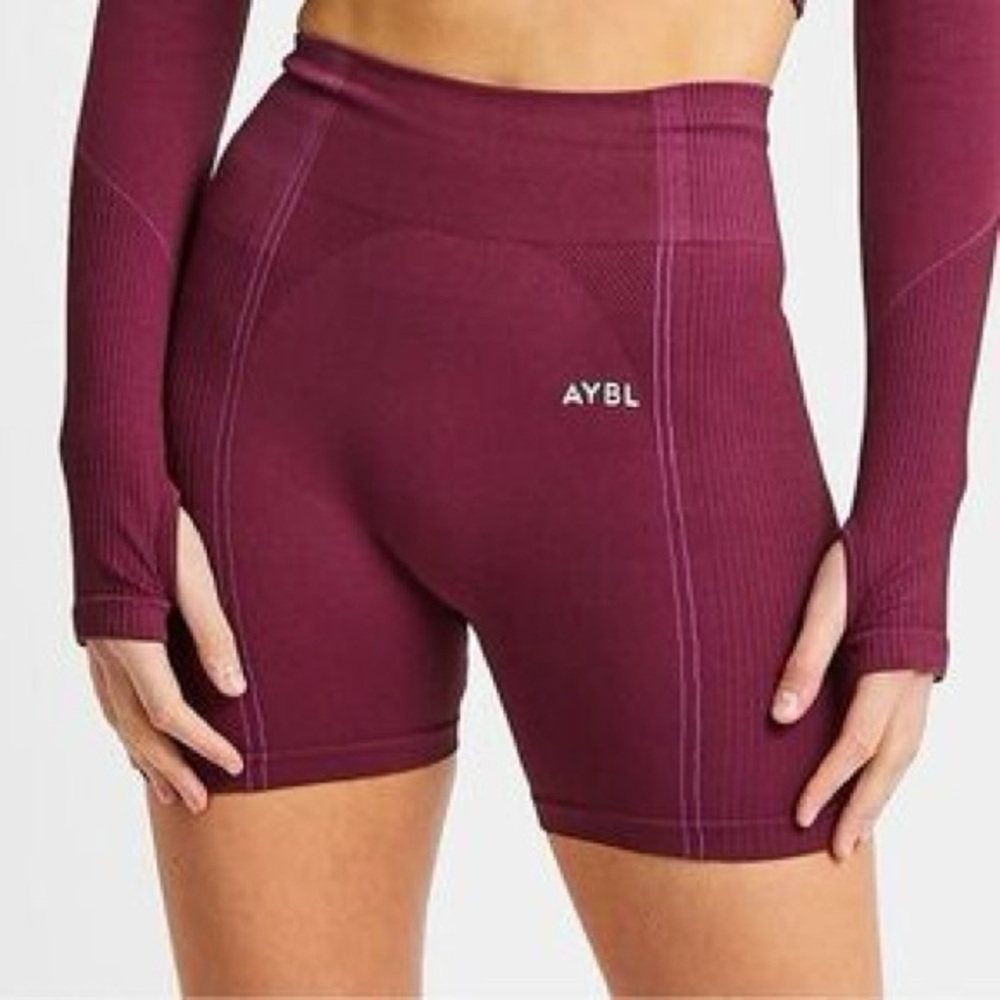 AYBL Seamless Workout Gym Shorts 4” - M
